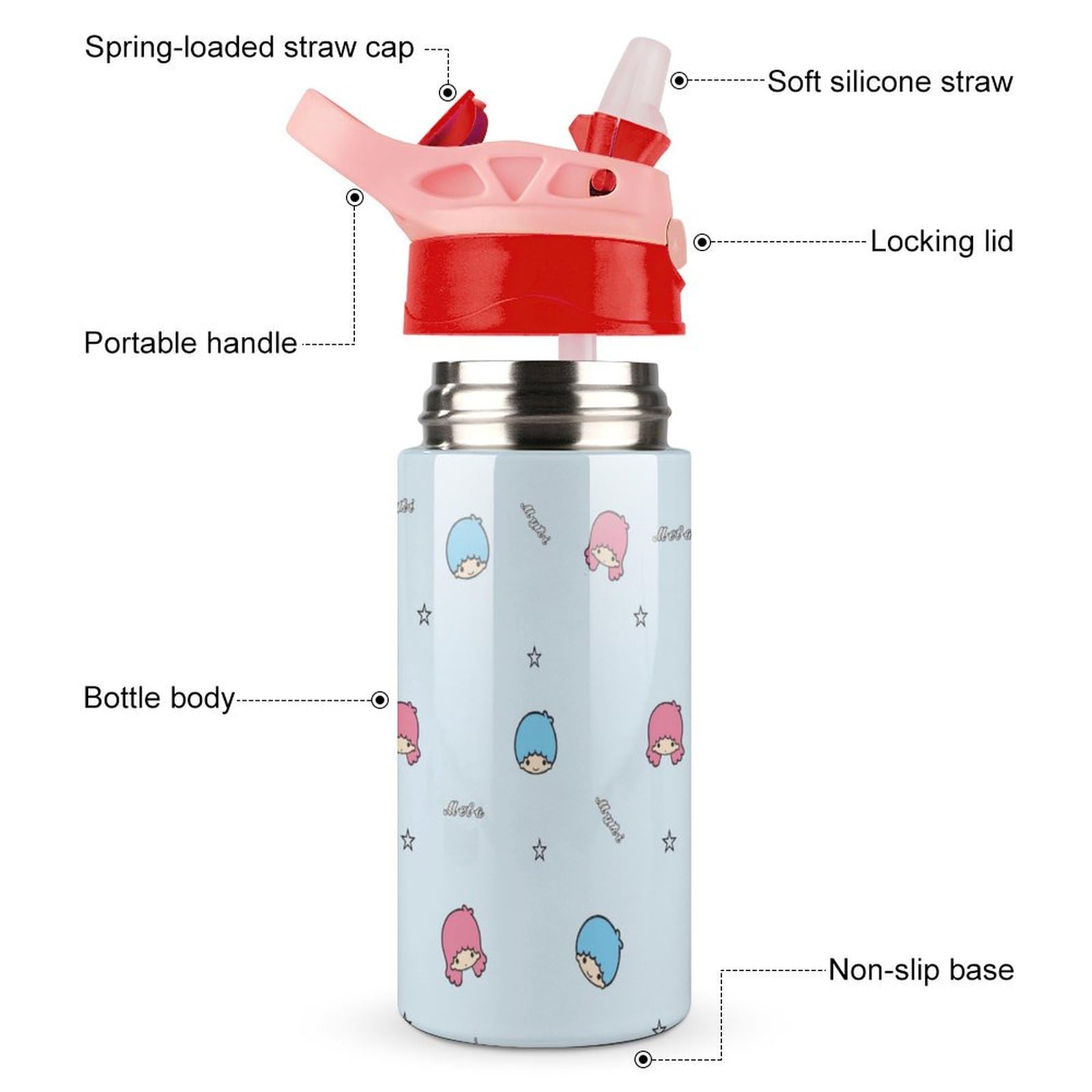 Amazon｜水筒 リトルツインスターズ 子供 魔法瓶 スポーツボトル